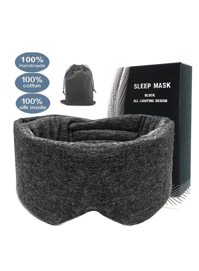 general Cotton Sleep Mask Blackout Comfort Eye Mask for Sleep Adjustable Eye Mask Eye Mask Airplane with Travel Bag - Image 2