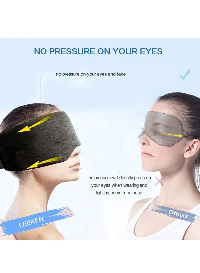 general Cotton Sleep Mask Blackout Comfort Eye Mask for Sleep Adjustable Eye Mask Eye Mask Airplane with Travel Bag - Image 3