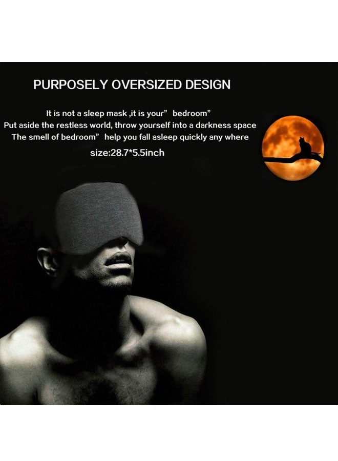 general Cotton Sleep Mask Blackout Comfort Eye Mask for Sleep Adjustable Eye Mask Eye Mask Airplane with Travel Bag - Image 5