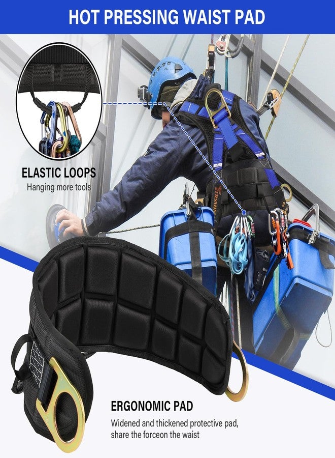 TT TRSMIMA Trsmima Safety Harness Fall Protection - Roofing Full Body Harness Men Construction Work Safety Belt Tongue Leg Buckle Quick Connected Chest Buckle - Image 4