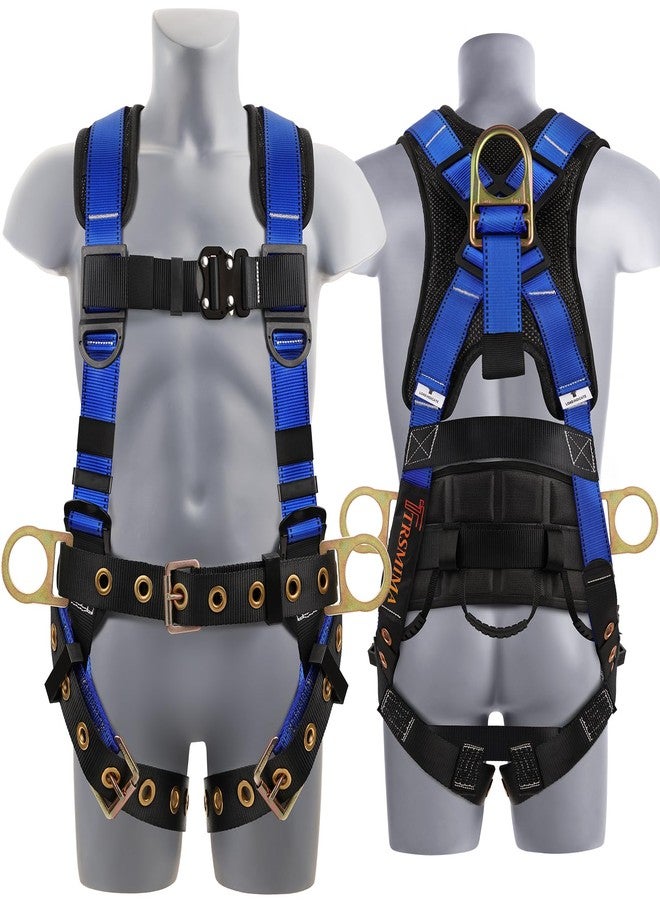TT TRSMIMA Trsmima Safety Harness Fall Protection - Roofing Full Body Harness Men Construction Work Safety Belt Tongue Leg Buckle Quick Connected Chest Buckle - Image 1