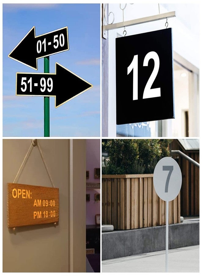 REOLAN 3 Inch Large Number Stencils for Painting - 11 Pack Number Stencil Templates for Curb Address, Cakes, Cookies, Mailboxes and Crafts, Reusable House Numbers Stencils for Wood Signs & Cement Wall Art - Image 2