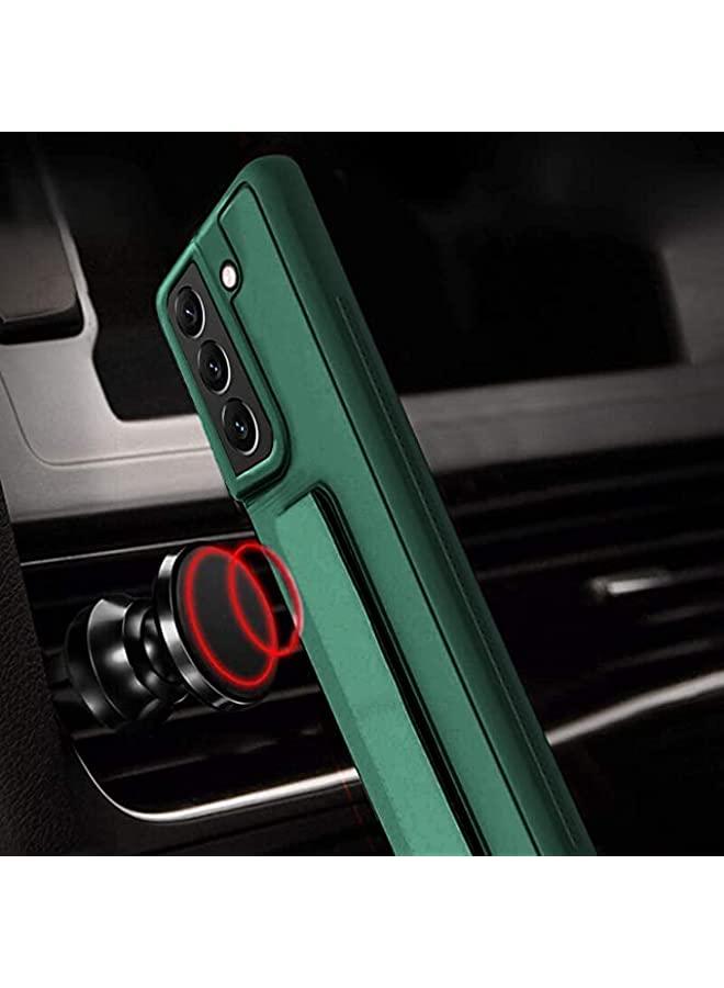 S-TOP STOP Magnetic Protection Case Cover Compatible with Samsung Galaxy S20 FE 5G Dark Green - Image 2
