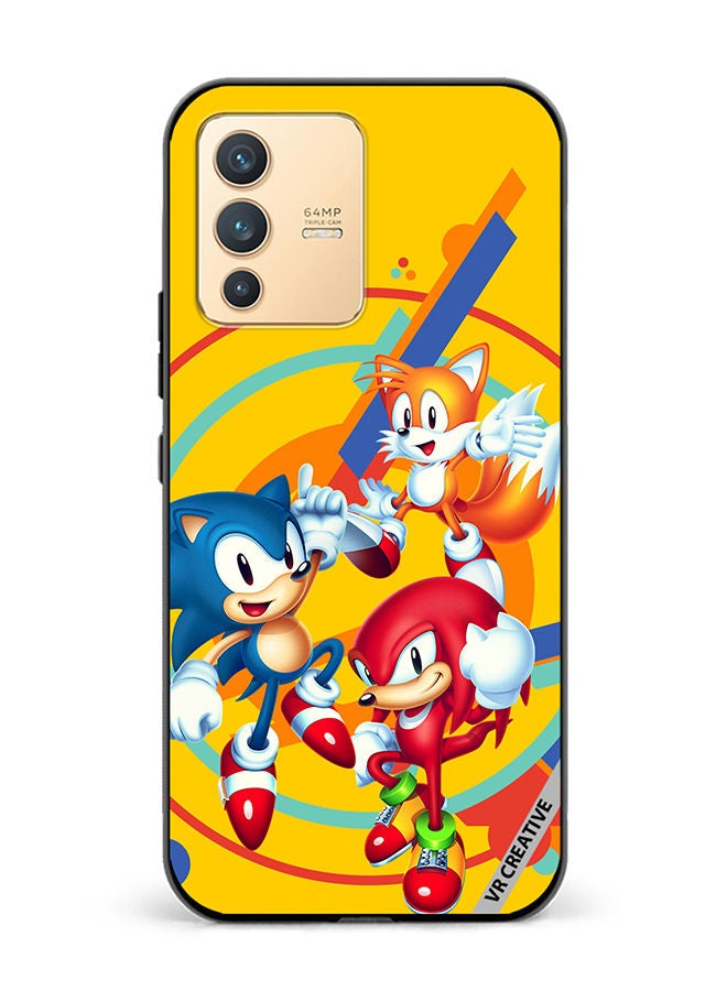 VR CREATIVE Protective Case Cover For Vivo V23 5G Sonic Design Multicolour - Image 1