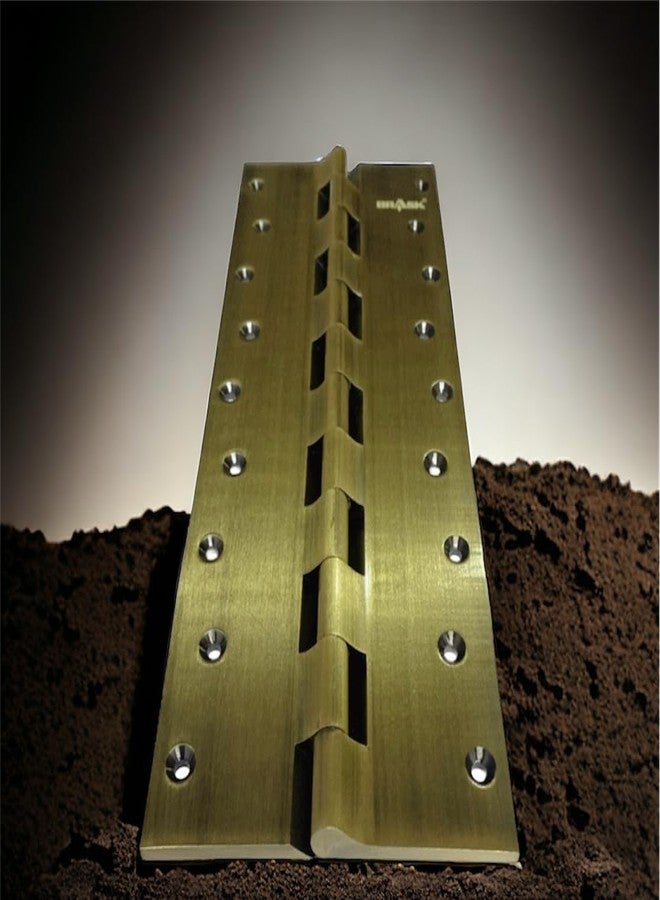 BRASK Brass Railway Hinges 12" x 2" x 3/16 (300 mm x 50 mm x 5 mm) Heavy Duty Smooth Brass Door Hinges | Door Hinges for Extra Heavy Doors | 12 Inches Extra Heavy Brass Hinges (Antique, 1) - Image 2