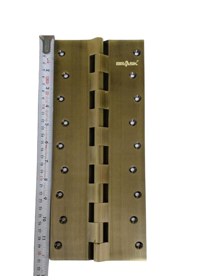 BRASK Brass Railway Hinges 12" x 2" x 3/16 (300 mm x 50 mm x 5 mm) Heavy Duty Smooth Brass Door Hinges | Door Hinges for Extra Heavy Doors | 12 Inches Extra Heavy Brass Hinges (Antique, 1) - Image 5