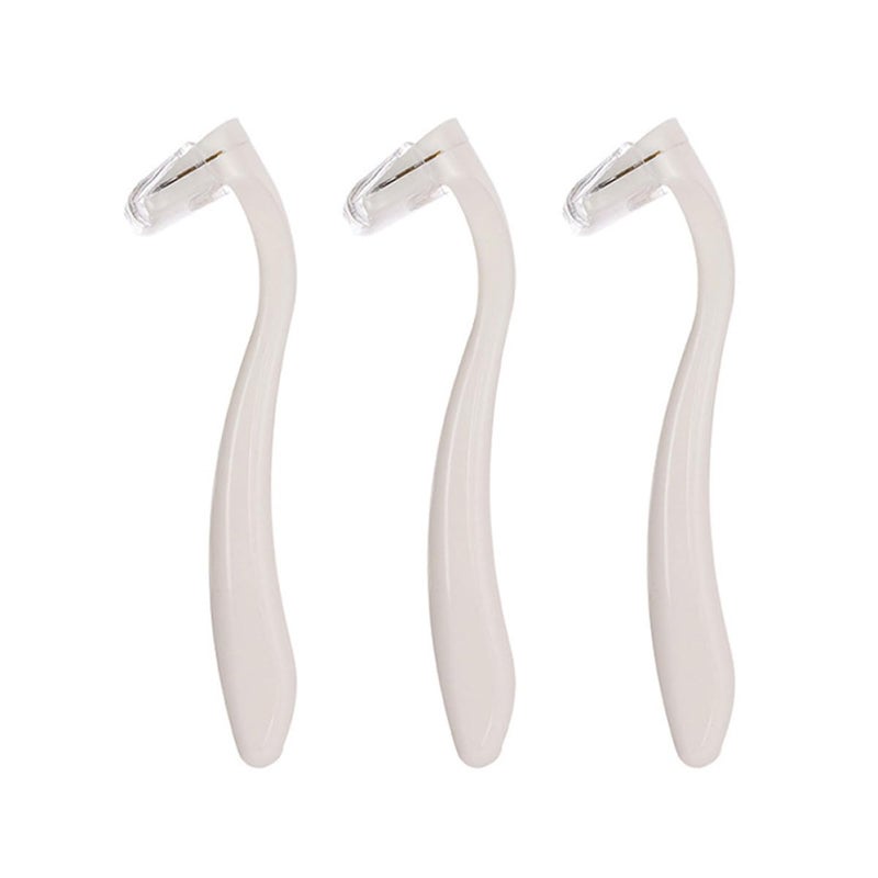 3pcs Women’s Razor Shaver Set, White Disposable Hair Removal Razors for Arm, Leg, and Intimate Areas, Travel-friendly Bikini Trimmer for Female Personal Care - Image 1