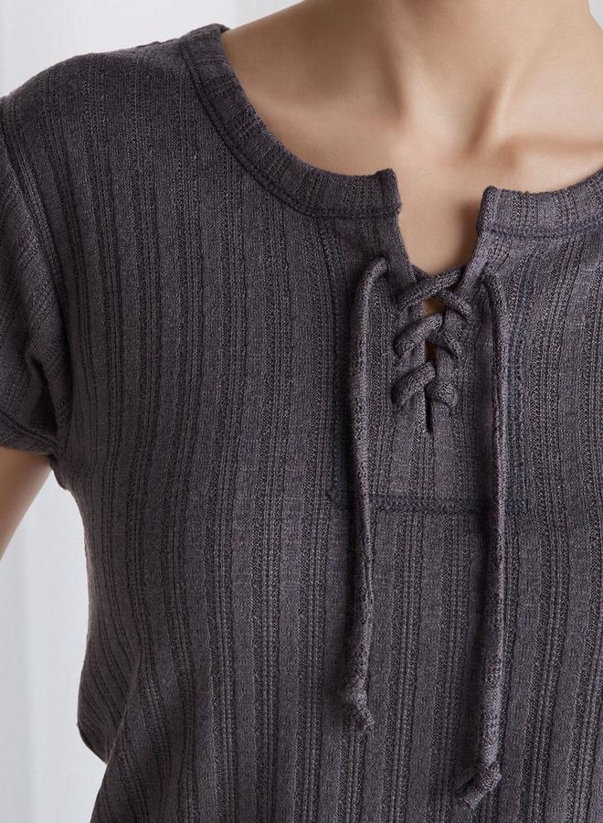 Splash FAV Pyjama Set Lace-Up T-shirt & Pants Viscose Blend - Image 3