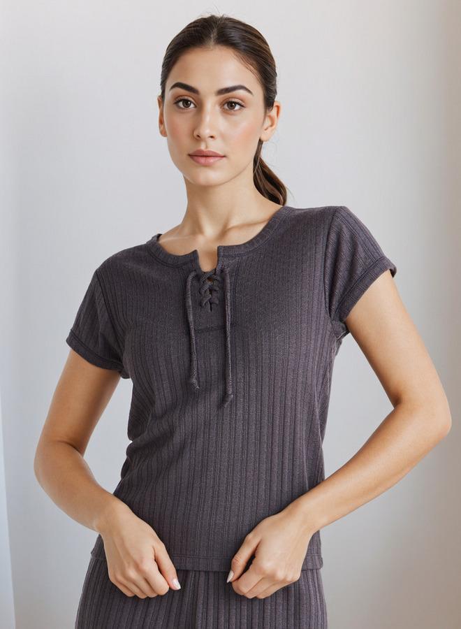 Splash FAV Pyjama Set Lace-Up T-shirt & Pants Viscose Blend - Image 1