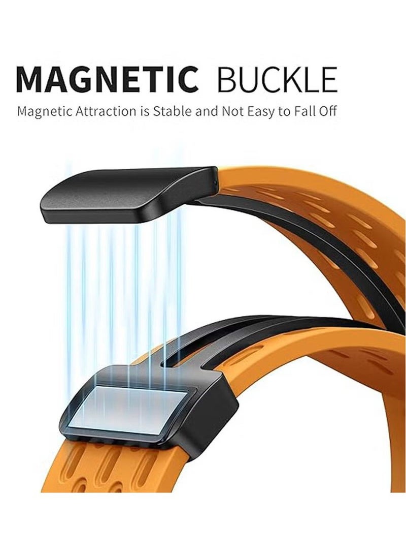 X-level - 2 Pack Magnetic Buckle Silicone Bands Compatible With Apple Watch 42mm 44mm 45mm 49mm Series 9/8/7/SE/6/5/4/3/2/1 IWatch Ultra/Ultra 2/Strap Adjustable Wristbands Hole design Silicone Strap - Image 1