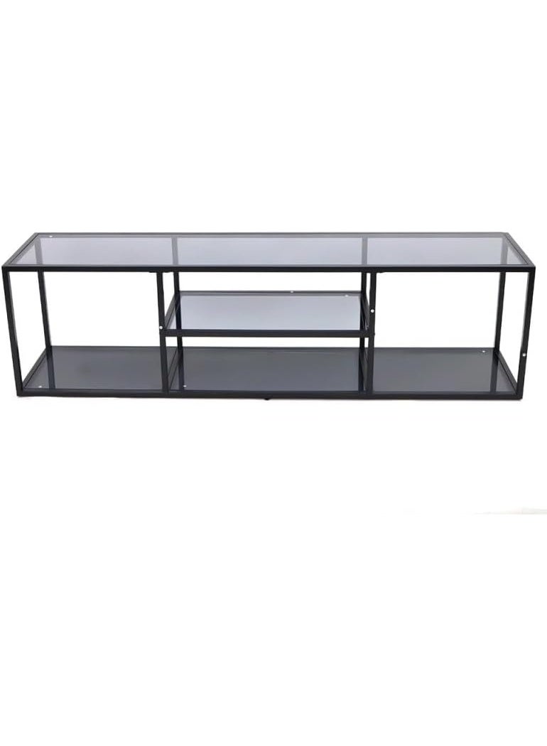 الهدايا مول  طاولة بلازما زجاجية و كلاسيكية - 180x40x50 سم - أسود - Image 1