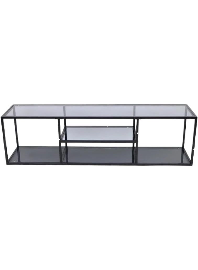 الهدايا مول  طاولة بلازما زجاجية و كلاسيكية - 180x40x50 سم - أسود - Image 2
