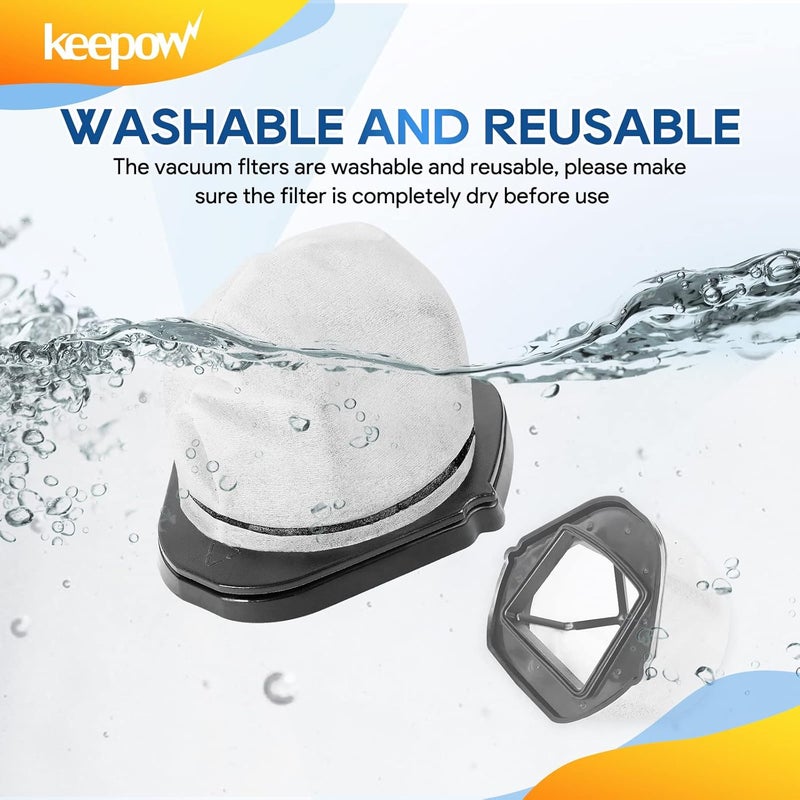 KEEPOW Vacuum Filter Replacement for Shark Cordless Handheld Vacuum SV780 SV75Z SV728N SV726N, Replacement Part# XF769, XSB726N (4 Pack) - Image 3