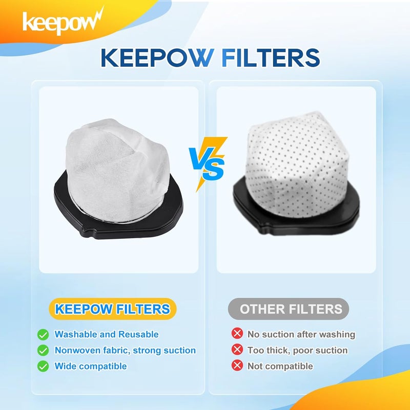 KEEPOW Vacuum Filter Replacement for Shark Cordless Handheld Vacuum SV780 SV75Z SV728N SV726N, Replacement Part# XF769, XSB726N (4 Pack) - Image 4