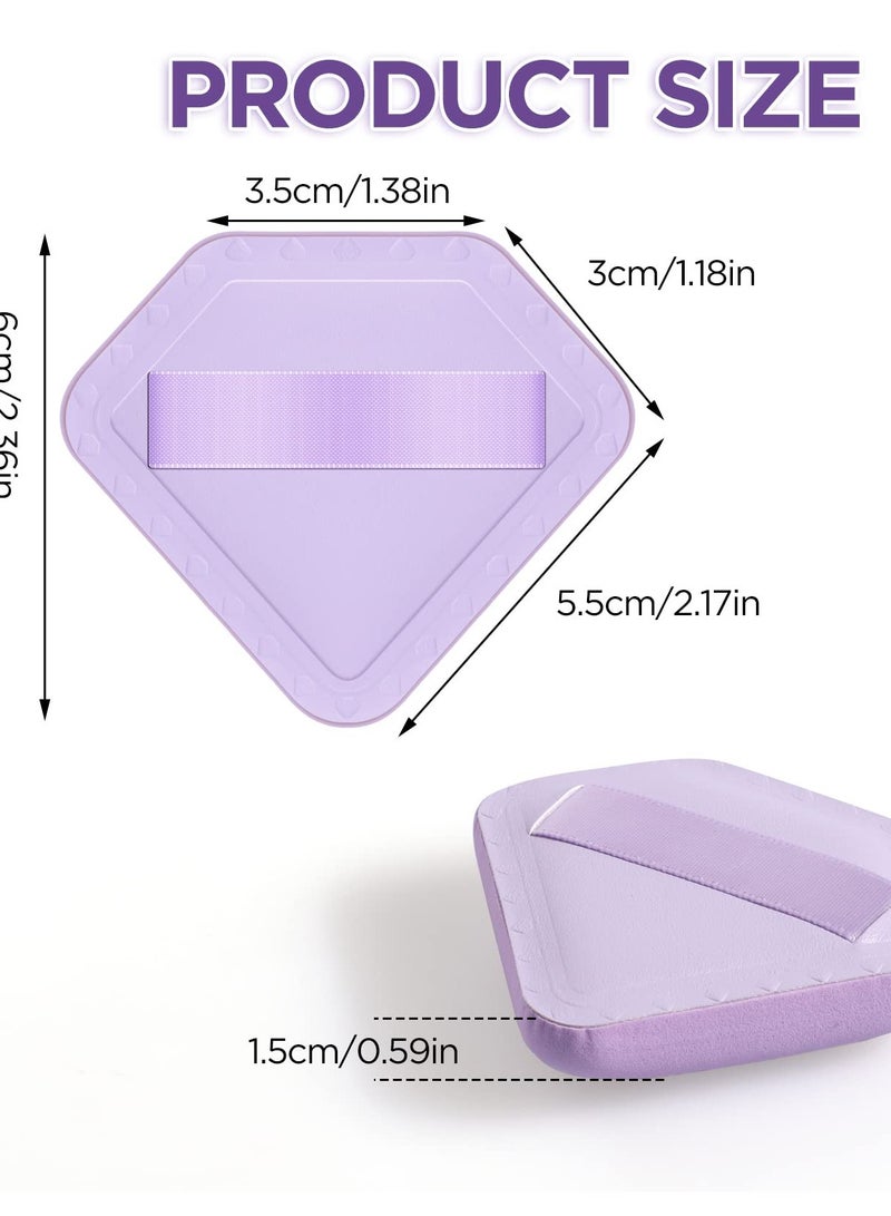 Excefore Set of 8 Pentagon Makeup Sponges for Liquid Foundation, Creams, and Powders, Soft Foam Cosmetic Blenders for Flawless Application - Image 2