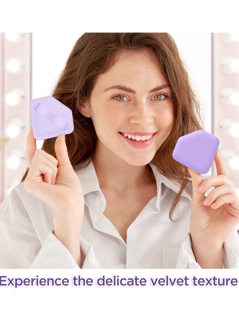 Excefore Set of 8 Pentagon Makeup Sponges for Liquid Foundation, Creams, and Powders, Soft Foam Cosmetic Blenders for Flawless Application - Image 5