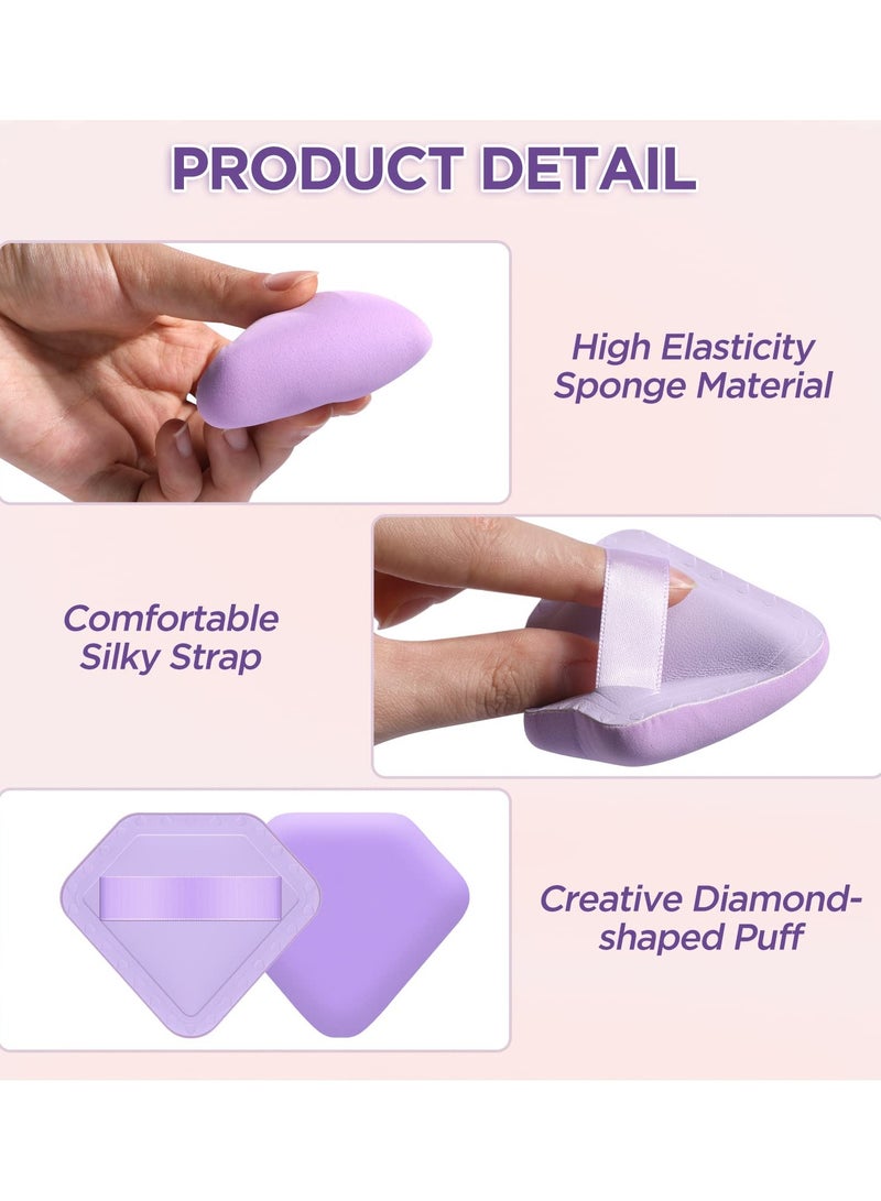 Excefore Set of 8 Pentagon Makeup Sponges for Liquid Foundation, Creams, and Powders, Soft Foam Cosmetic Blenders for Flawless Application - Image 3
