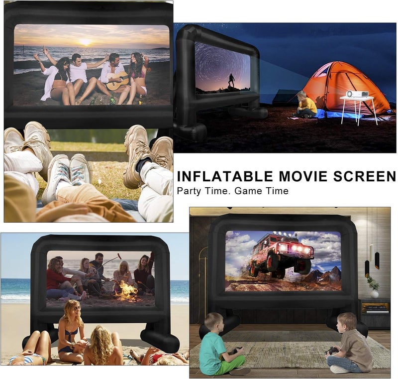 OUTTOY 14 FT Inflatable Movie Screen Blow up Mega Movie Projection Outdoor Screen, Anti-Crease - Image 3