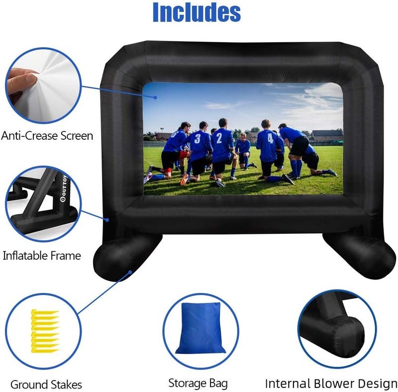 OUTTOY 14 FT Inflatable Movie Screen Blow up Mega Movie Projection Outdoor Screen, Anti-Crease - Image 4