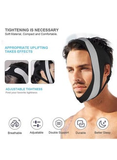 Beauenty Anti Snoring Chin Strap, Comfortable Snoring Reduction Relief Snore Stopper, Breathable Adjustable Stop Snoring Head Band, Good Sleep Anti Snoring Devices - Black  - Image 2