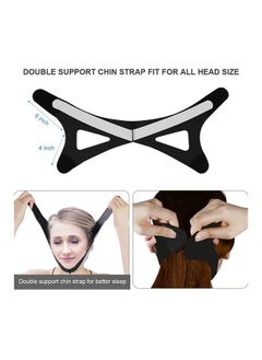 Beauenty Anti Snoring Chin Strap, Comfortable Snoring Reduction Relief Snore Stopper, Breathable Adjustable Stop Snoring Head Band, Good Sleep Anti Snoring Devices - Black  - Image 3