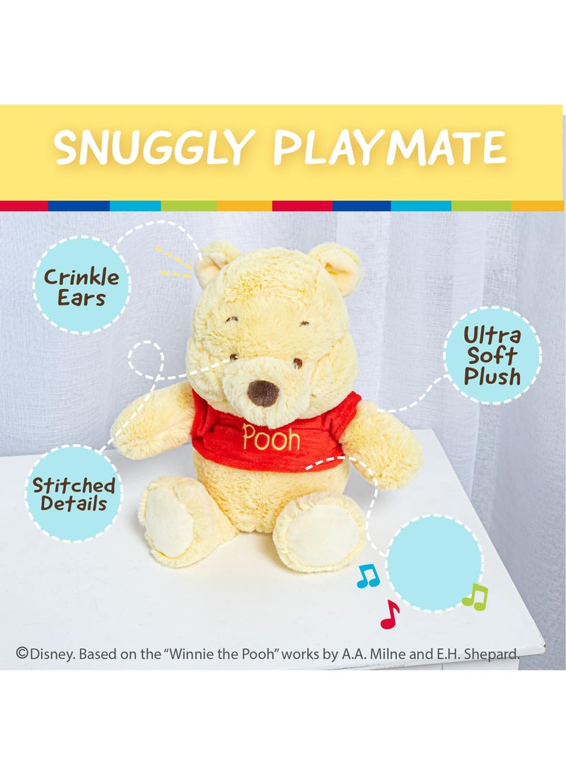 Kids Preferred Kids Preferred Disney Baby Winnie the Pooh and Friends Stuffed Animal with Jingle and Crinkle, Pooh 12”  - Image 3
