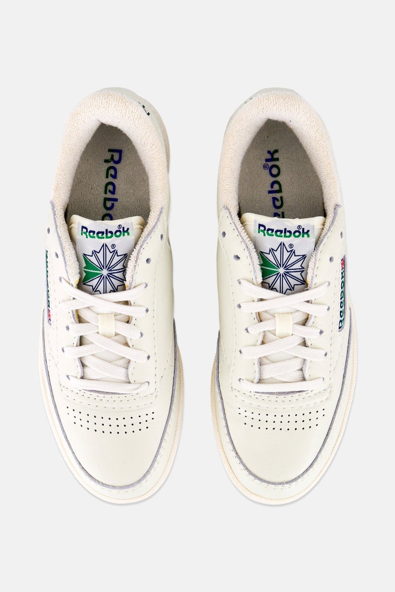 Reebok Men Club C 85 Vintage Lace Up Tennis Shoes, Off White  - Image 3