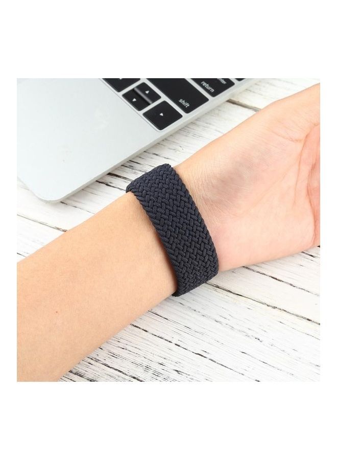 NIBEMINENT Mixed Colour Nylon Braided Single Loop Replacement Watchbands For Apple Watch Series 7/6/5/4/3/2/1/SE 41/40/38mm Charcoal - Image 4