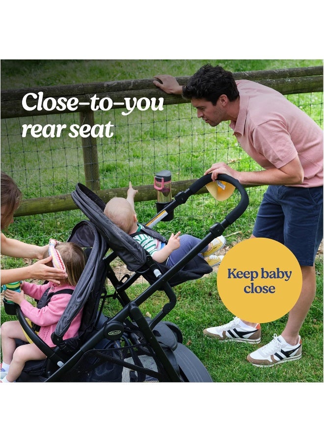 Graco Ready2Grow LX 2.0 Double Stroller Features Bench Seat and Standing Platform Options, Clark - Image 5