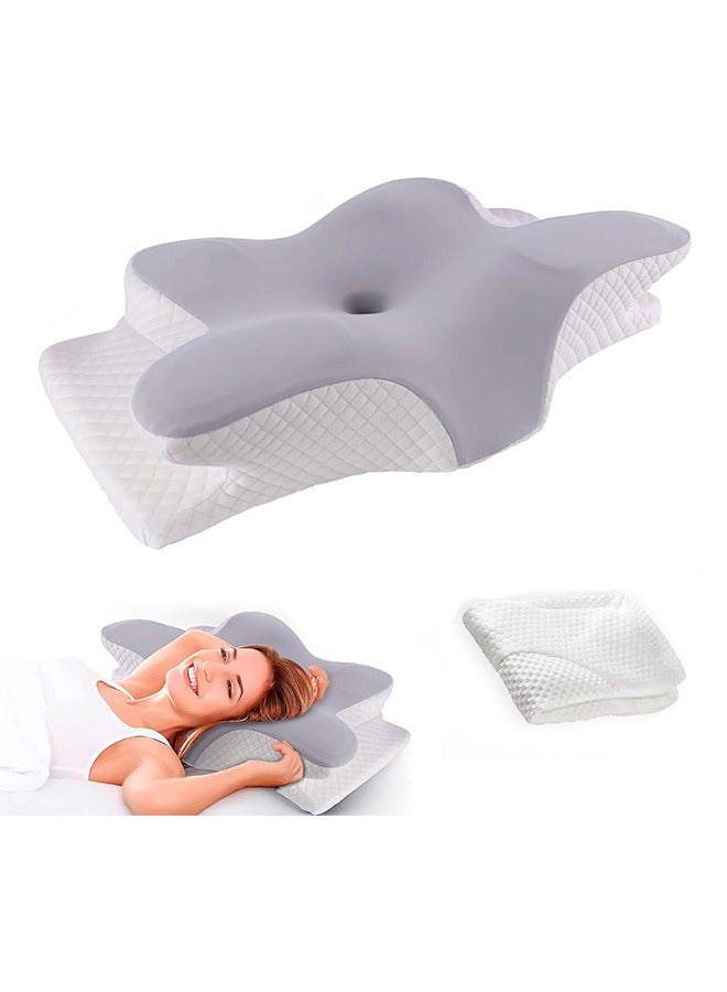 Cervical Pillow for Neck Pain Relief-Neck Pillows for Pain Relief Sleeping-Ergonomic Pillow-Neck Support Pillows for Sleeping-Cervical Pillow with Memory Foam-Supportive Neck Pillow  - Image 1