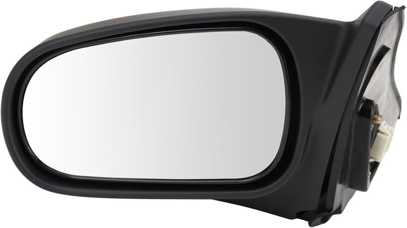 TRQ Driver Side Power Mirror Smooth Black Paint to Match Compatible with 1996-2000 Honda Civic Coupe HO1320102 - Image 1