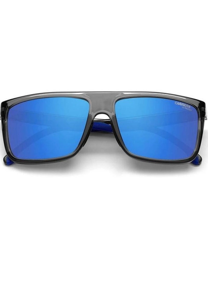 Carrera Rectangular Sunglasses, Dark Grey with Multilayer Blue Lenses CR 8055/S KB7 Z0 Lens Size: 58mm - Image 4