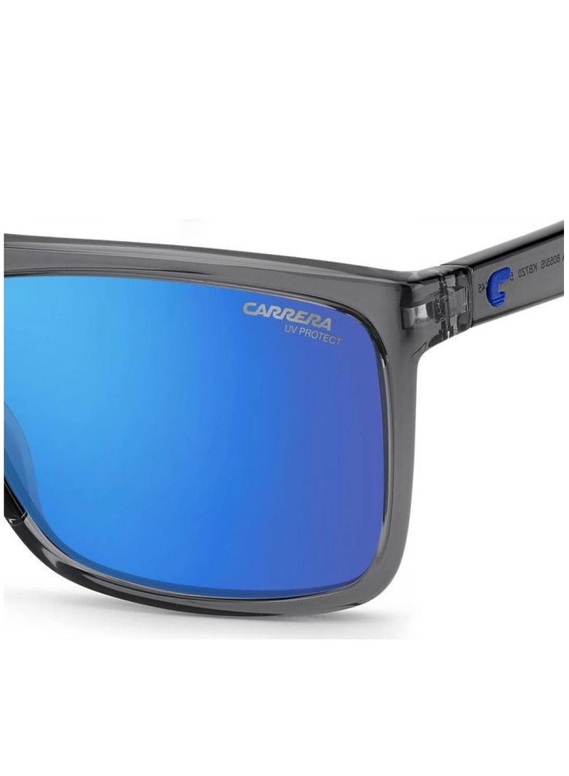 Carrera Rectangular Sunglasses, Dark Grey with Multilayer Blue Lenses CR 8055/S KB7 Z0 Lens Size: 58mm - Image 5