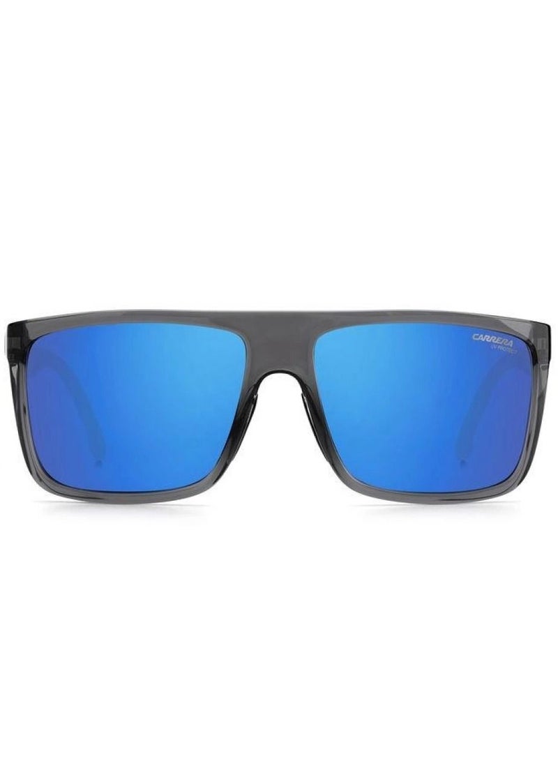 Carrera Rectangular Sunglasses, Dark Grey with Multilayer Blue Lenses CR 8055/S KB7 Z0 Lens Size: 58mm - Image 3