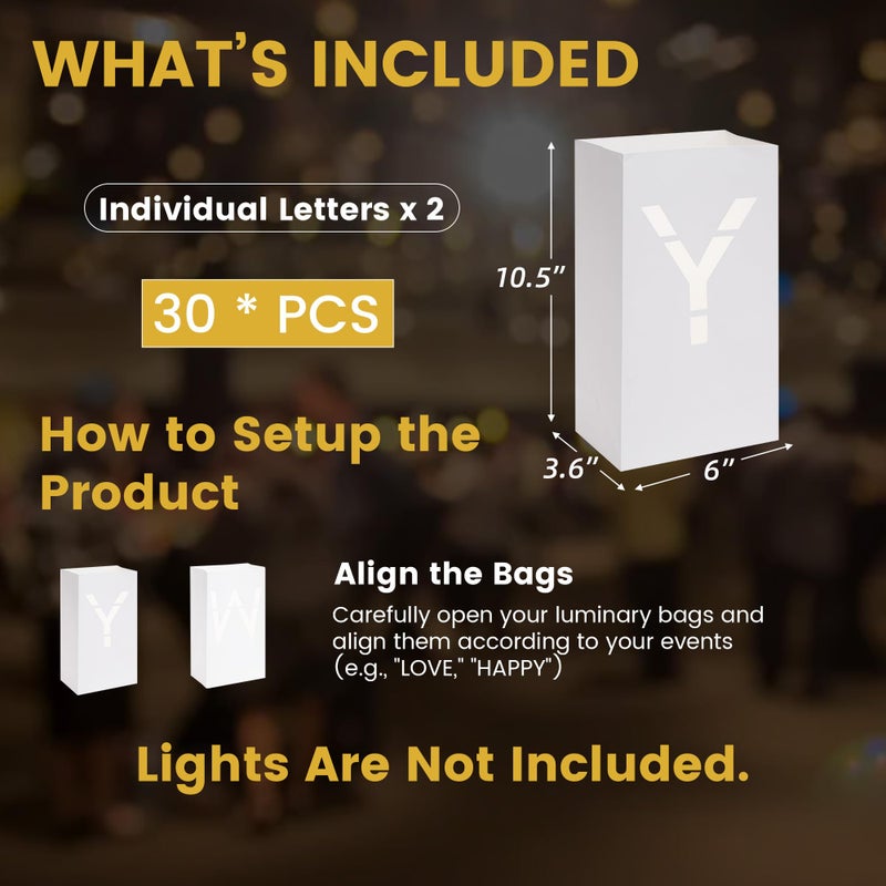 Velsyn Luminary Paper Bags Wedding Proposal Decorations â€œWill You Marry me?â€ Light up Letters Sign for Engagement Party, proposals - Image 5