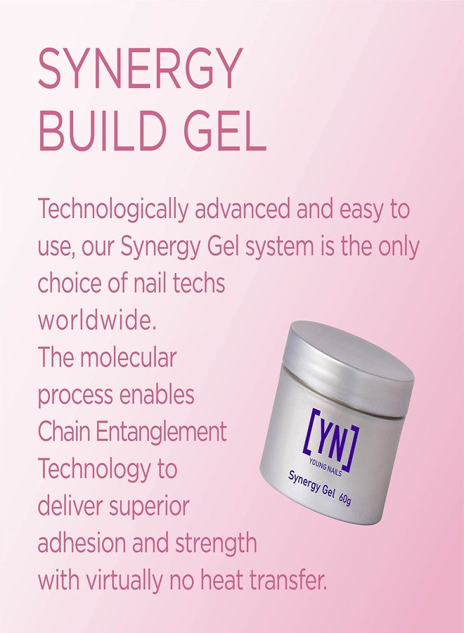 Young Nails Synergy Gel System, Building Gel - Hard Builder Gel, Superior Adhesion & Strength, Structured Nail Gel Builder - Build Gel, Clear, 60g - Image 2