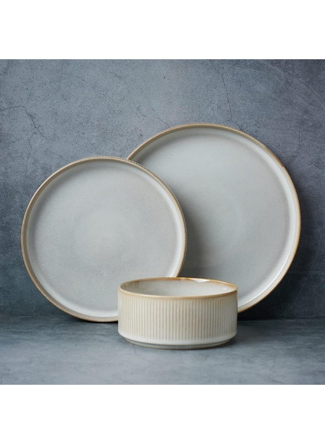 Famiware Star Dinnerware Sets Plates and Bowls Set for 4 - Image 1