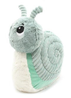 Les Deglingos Speedou the Snail Plush Toy - Soft Mint Green Cuddle Buddy with Hidden Baby Snail, Eco-Friendly Plush Safe from Birth  - Image 1