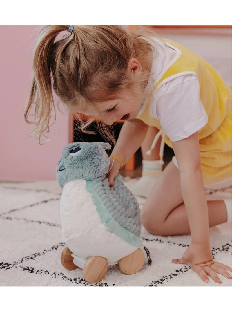Les Deglingos - Speedou the Snail Plush Toy - Soft Mint Green Cuddle Buddy with Hidden Baby Snail, Eco-Friendly Plush Safe from Birth - Image 1