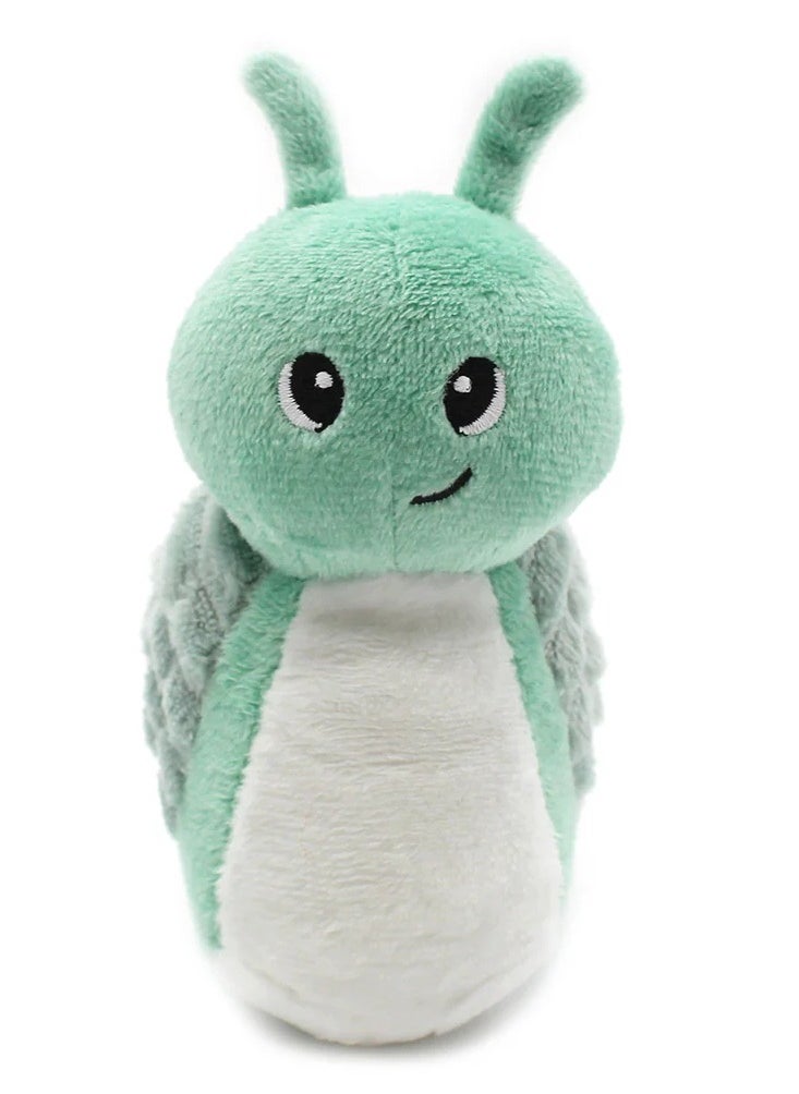 Les Deglingos - Speedou the Snail Plush Toy - Soft Mint Green Cuddle Buddy with Hidden Baby Snail, Eco-Friendly Plush Safe from Birth - Image 1