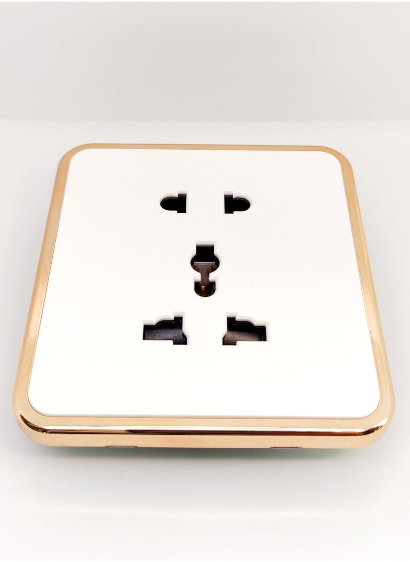 Universal multi-function two-three plug five-hole wall switch socket