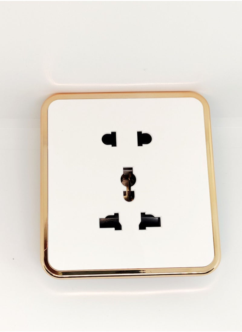 Universal multi-function two-three plug five-hole wall switch socket