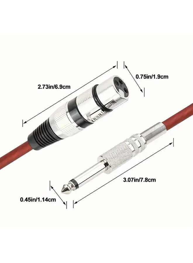 Premium 6.5mm to XLR Male Microphone Cable 78.74 Inch Audio Input for Mixing Console - Image 3
