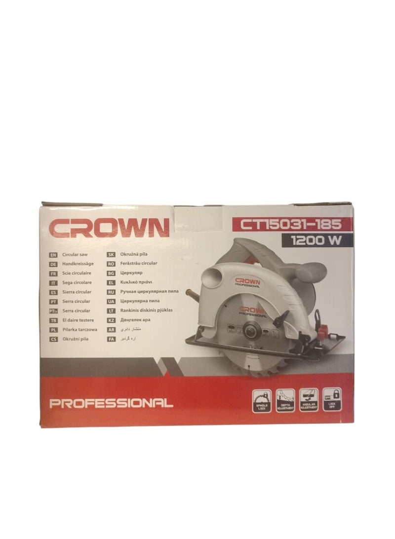 Crown circular saw 185mm 1200w (ct4130/ct15031) crown pt - Image 2