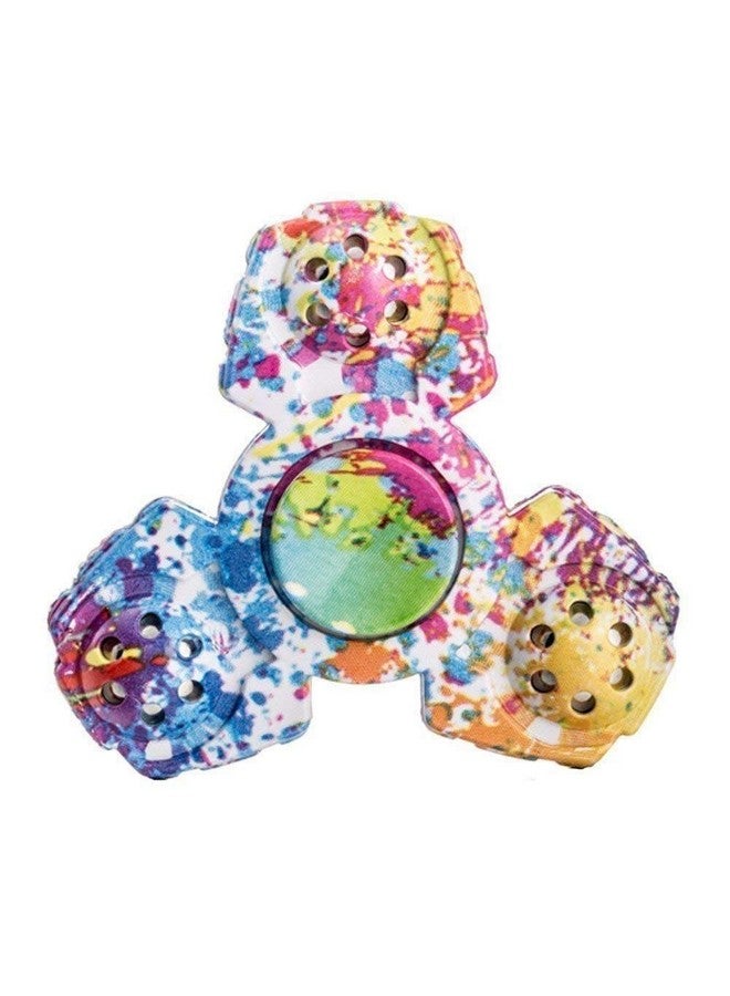 بريمسونس لعبة مكتب بريمسونز® هاند سبينر - لعبة حسية عالية السرعة تدور بسلاسة بالأصابع لتخفيف التوتر للأطفال والكبار - هدية لحفلات أعياد الميلاد - مجموعة - كرة قدم مثلثة الشكل بألوان قوس قزح + كرة قدم نحاسية - Image 2