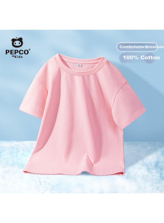Pepco Kids Short Sleeve  Summer Thin Solid Color Customizable Cotton T-shirt For Boys And Girls