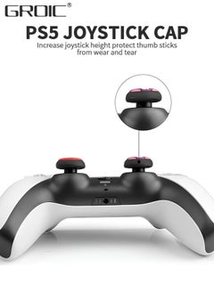 GROIC Thumb Grip Caps Compatible with Nintendo Switch Pro Controller, Silicone Analog Stick Caps for PS5/4 Controller, Thumbstick Grips Joystick Button Cover for Xbox Series X/S, 4pcs (Red+Blue+Gray+Purple)  - Image 2