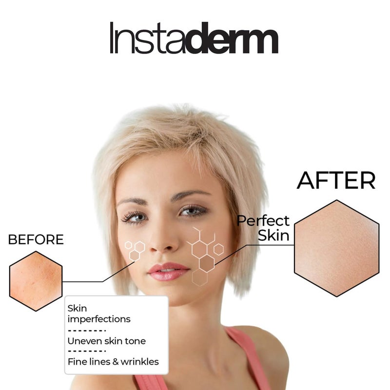 Instaderm كريم مضاد للشيخوخة بحمض الجليكوليك 15% - مرطب للوجه يحتوي على أحماض ألفا الهيدروكسي يقلل من ظهور الخطوط الدقيقة والتجاعيد وبقع العمر والبقع الداكنة والندوب. يقشر وينعم نسيج البشرة ولونها. - Image 4