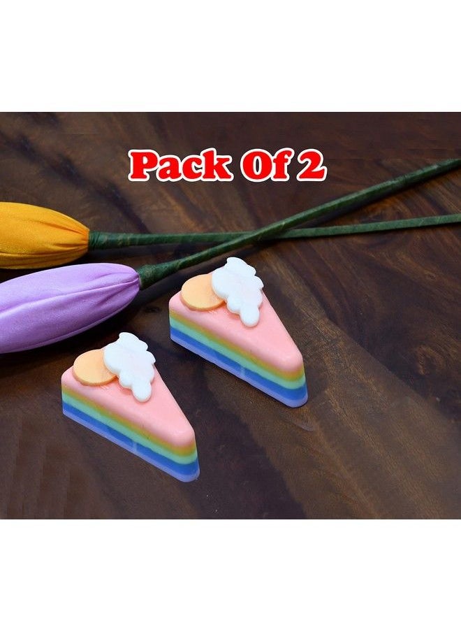 The Little Lookers Dessert Rainbow Pastry Baby Bathing Soap ; 100% Organic & Handmade Non Toxic Skin Friendly Ideal For Babies Kids (100Gpack Of 2)  - Image 3