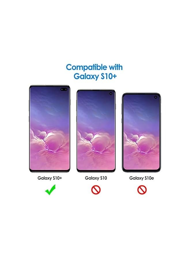 جي تيك جراب رفيع لهاتف Galaxy S10 Plus S10+، غطاء هاتف رفيع مع تصميم ممتص للصدمات وألياف الكربون (أسود) - Image 2